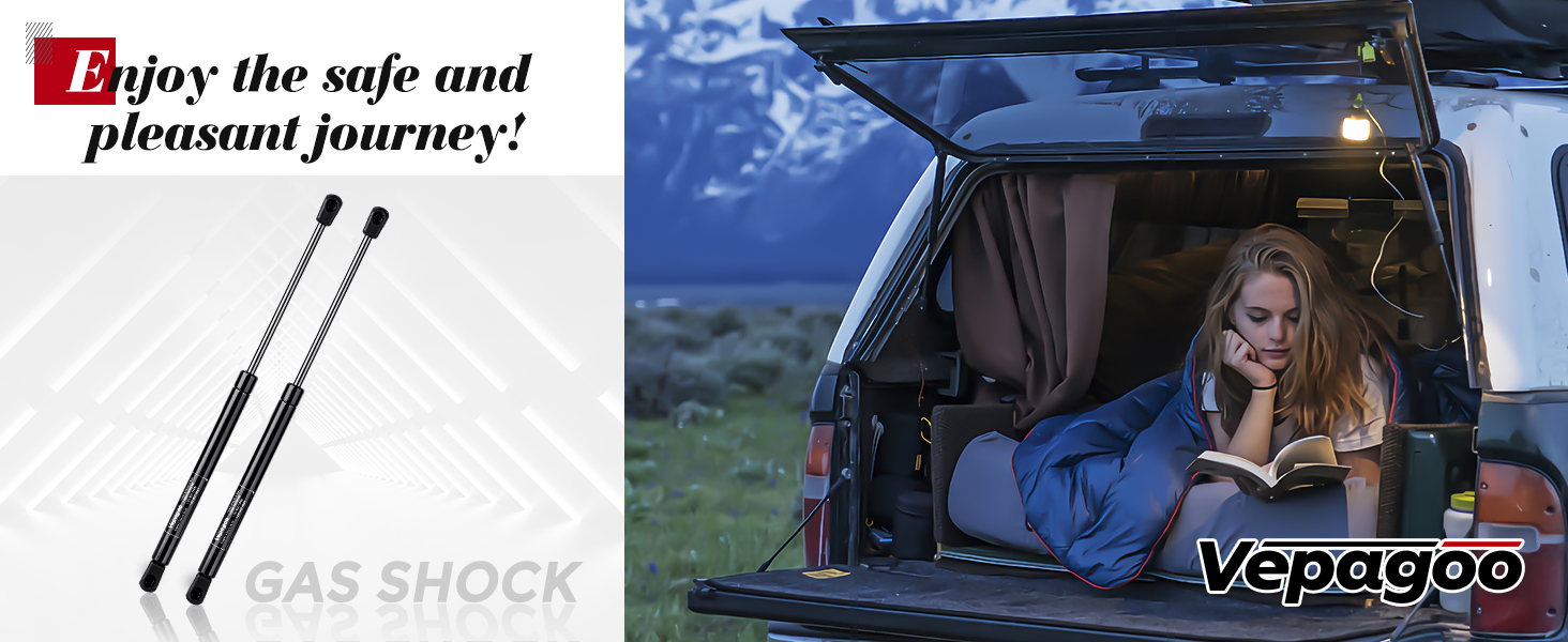 C1606874 17" 40Lbs/178N Gas Shocks Struts for Leer are Camper Shell