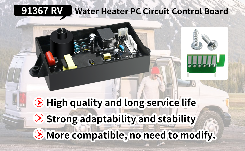 Vanshly 91367 RV Water Heater PC Control Board Replace for Atwood 93307,93865,93253