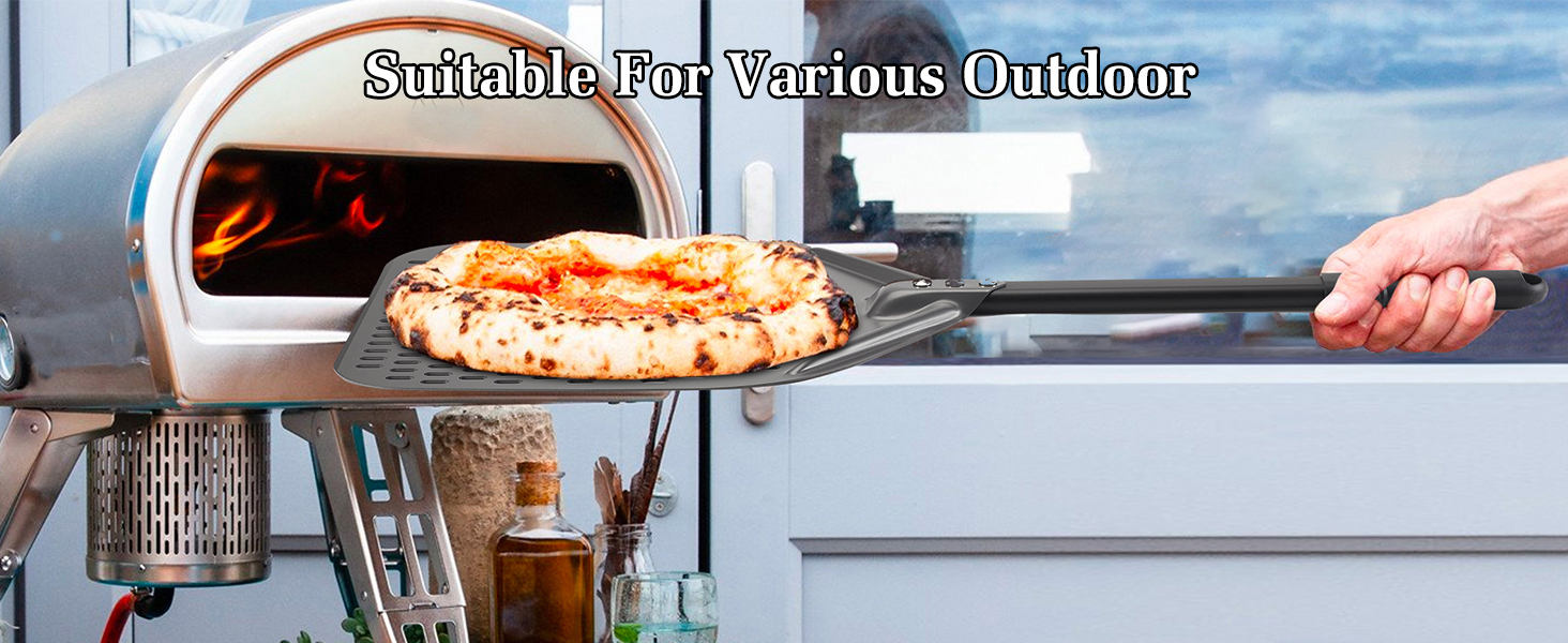 Pizza turner for Making Homemade Pizza, pizza oven accessories for outside and indoor