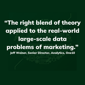 Jeff Weiner, Sr Director, Analytics, One10 endorsement