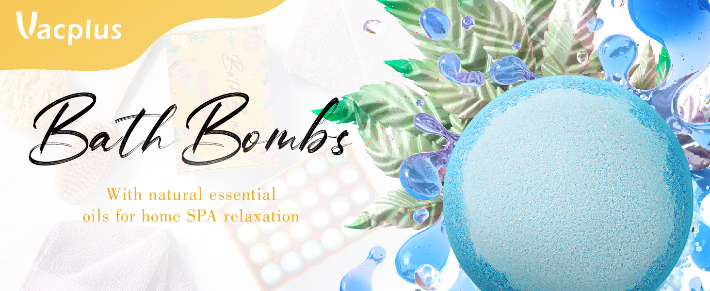 Vacplus Bath Bombs 48 Pack, Handmade Bath Bomb Set with