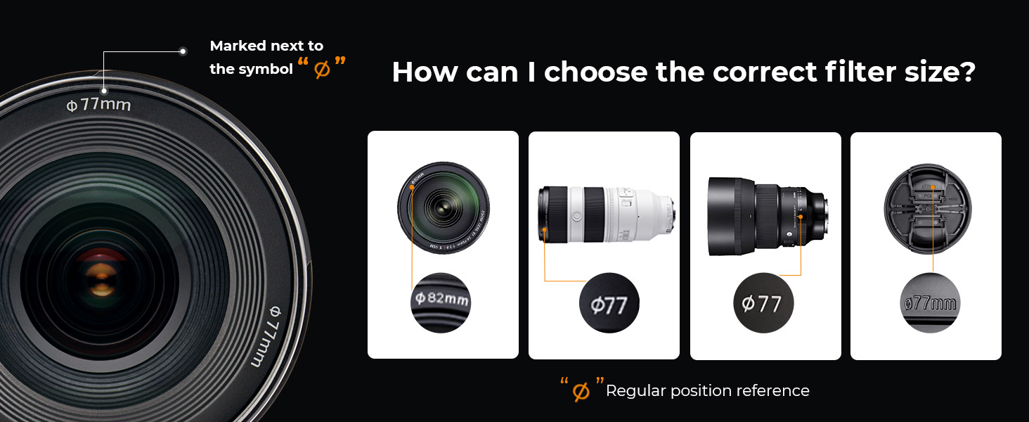 K&F Concept 49mm Black Diffusion 1/4 Filter Mist Soft Glow Diffuser