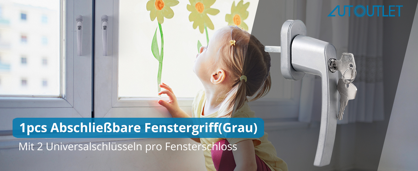 Fensterschloss Kindersicherung mit Schloss Balkontürgriff Balkontürgriffe