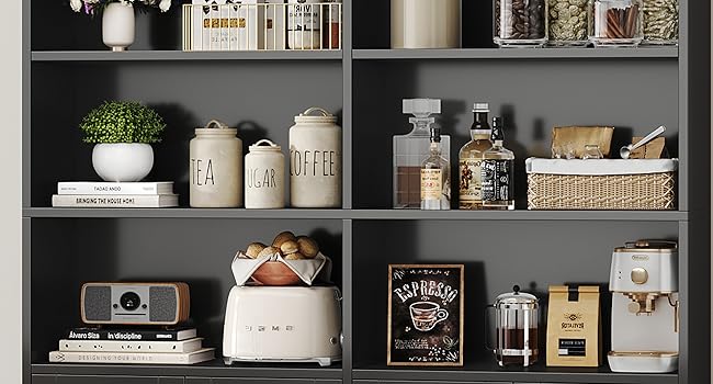 Large bookshelf with doors