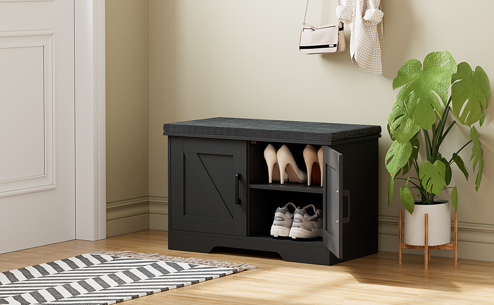 家具 cabinet bench Amazon.com: HOMSHO 2-Tier Storage Bench, Shoe Bench with