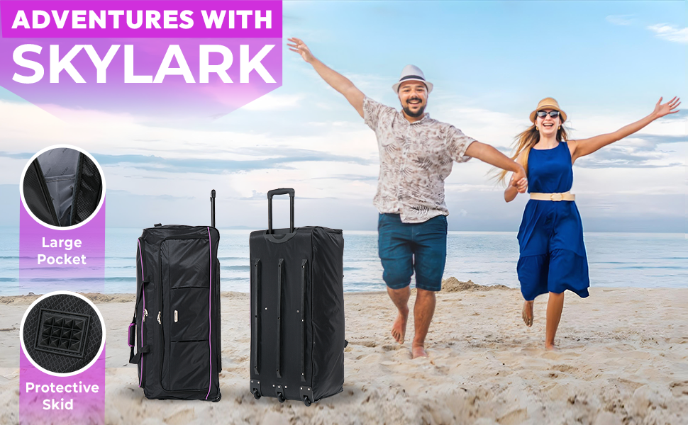 Suitcase Lightweight Wheeled Duffle Bag