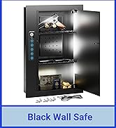 Grimtron Quick Access Wall Gun Safe with Removable Pegboard & Shelfs, Flat Hidden Wall Safes Betw...