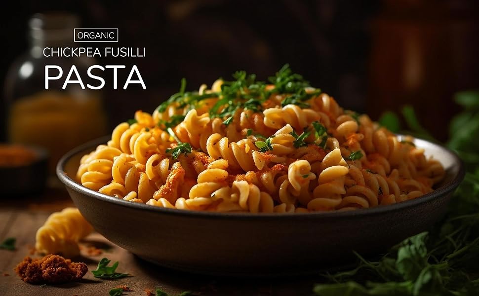 organic chickpea fusilli pasta by food to live