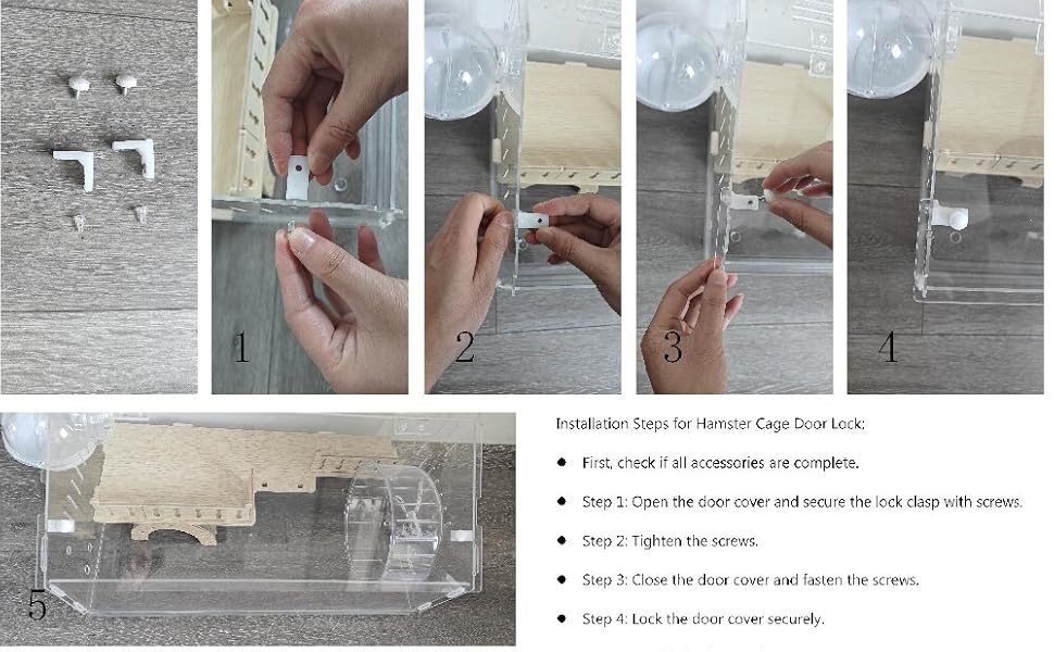 Secure locking mechanism stops hamster breakouts