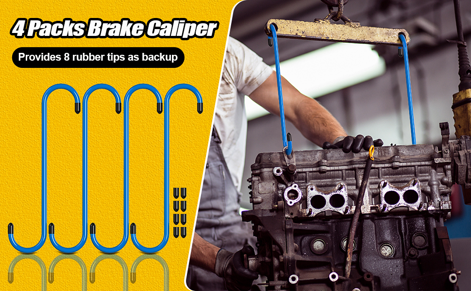 Backitchen 4 Pcs Brake Caliper Hangers Brake Caliper Hooks