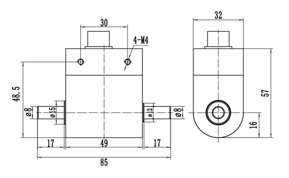 ATO Micro Rotary Torque Sensor for Dynamic Torque Measurement, 0.1 Nm