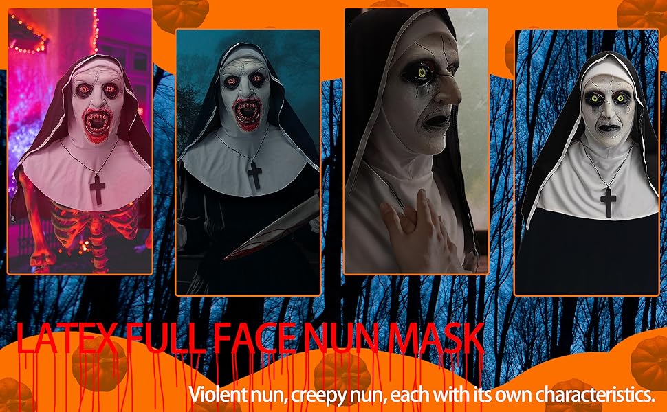 scary nun mask