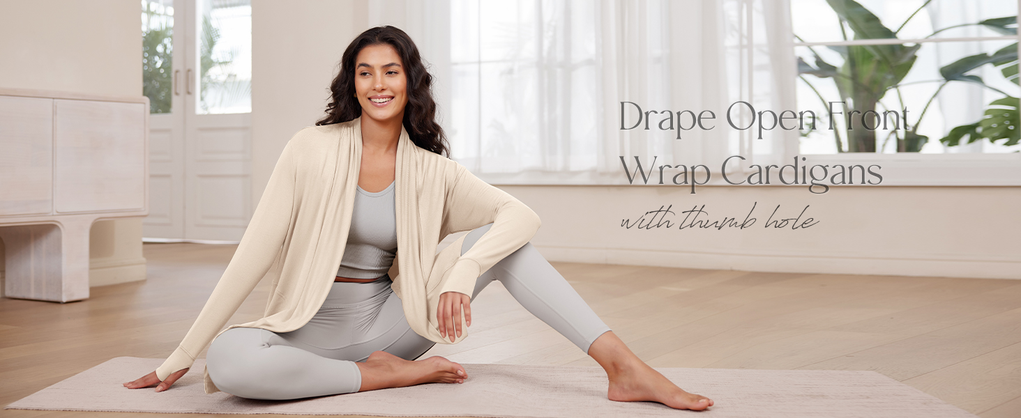Drape Open Front Wrap Cardigans