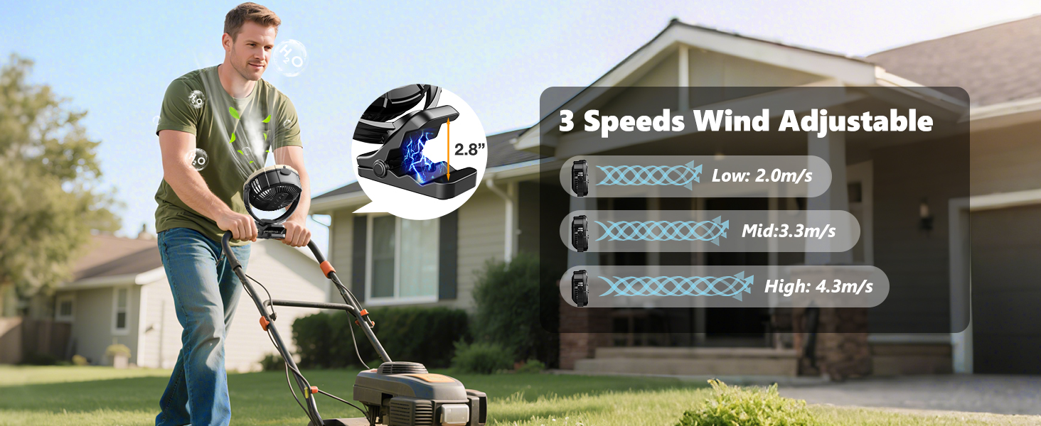 portable misting fan clip on