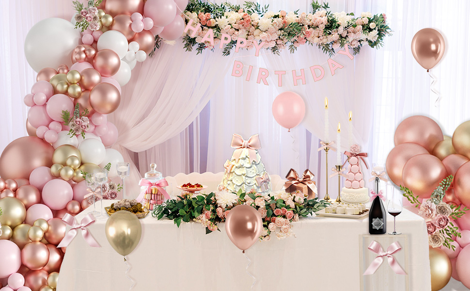Rose Gold Balloon Arch Kit