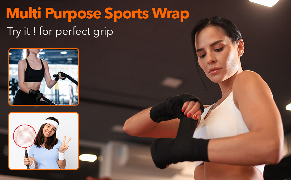 WECAREZ self adhering bandage wrap is used as sports wrap