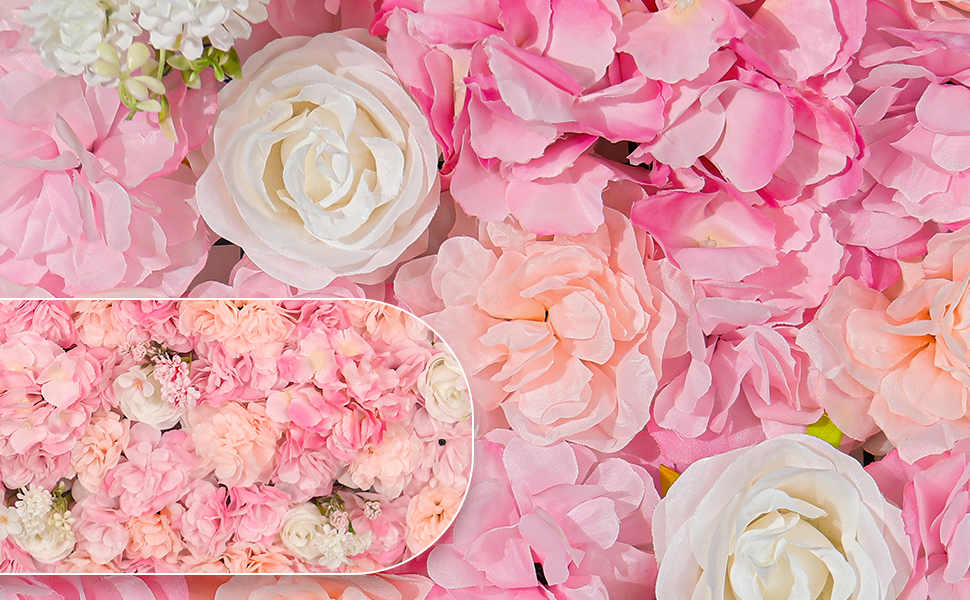 Floral Panels for Wall Backdrop 12Pack White 3D Flower Mat