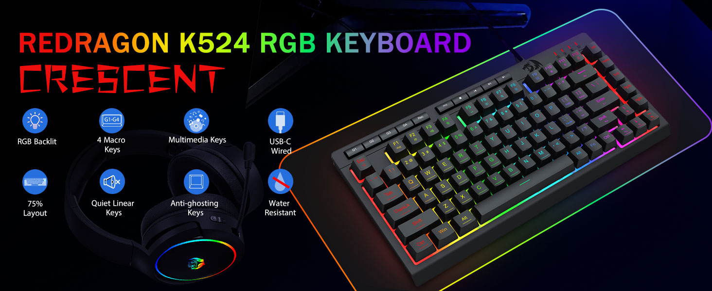 wired gaming keyboard