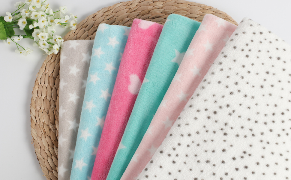 LeerKing Soft Baby Blankets 2 Pack Receiving Blankets for Infant Toddler Flannel