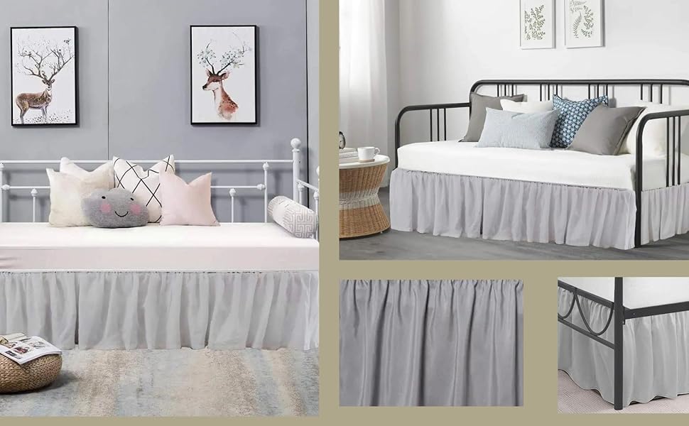 Dust Ruffle Bed Skirts for Day beds Split Corners