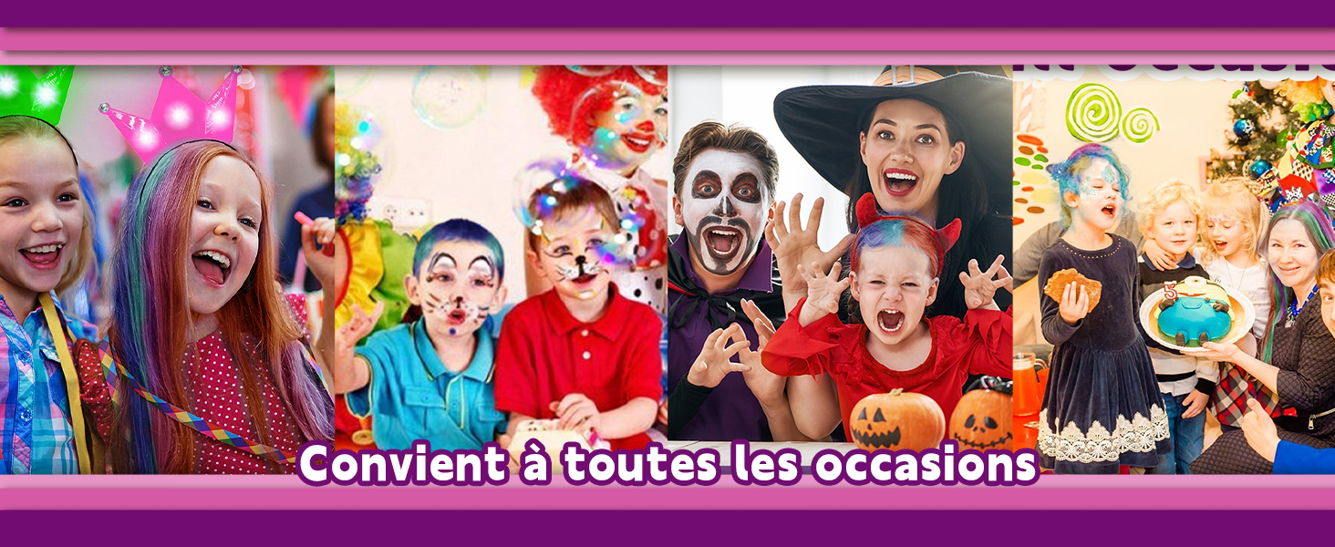 un collage d'enfants et d'adultes avec des costumes d'Halloween