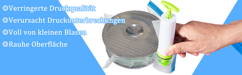 vakuum kit 3d-drucker-filament pva filament 1.75 wiederverwendbare aufbewahrungsbeutel