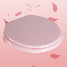 pink toilet seat