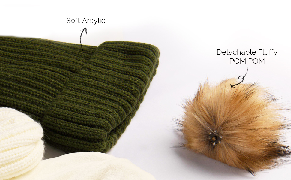 pom pom beanie hats