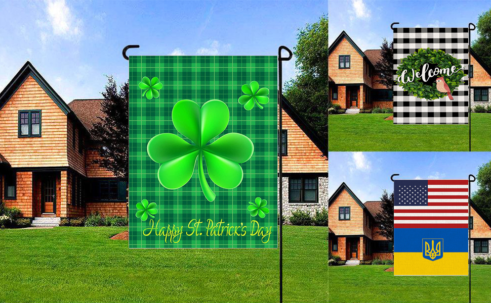 burlap garden flag 12 x 18