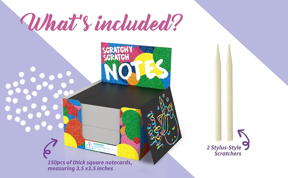 PURPLE LADYBUG Rainbow Holographic Scratch Off Art Mini Notes Set