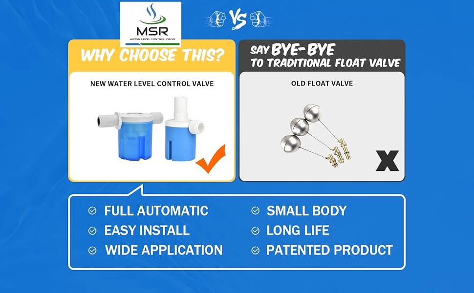MSR 1 Inch 3rd Generation Automatic Water Level Control Valve Inside
