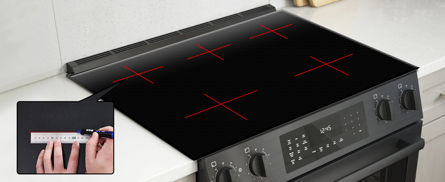 Large Induction Hob Protector Mat 78x52cm, Advanced Silicone Cover for