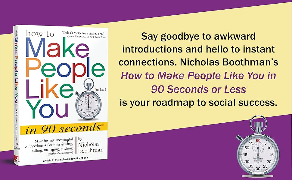 How to Make People Like You in 90 Seconds Or Less Nicholas Boothman Amazon.in Books