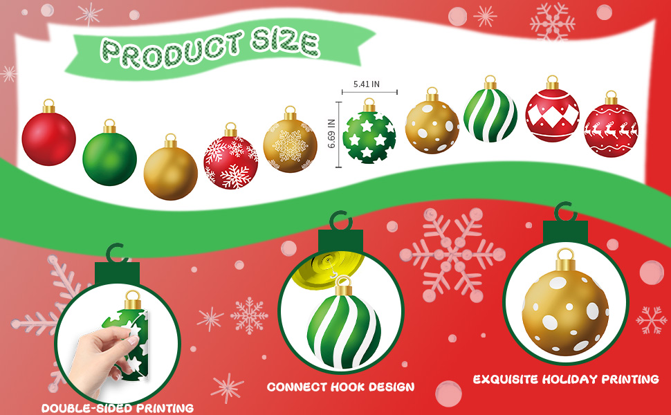 Snowflake Elk Balls Swirls