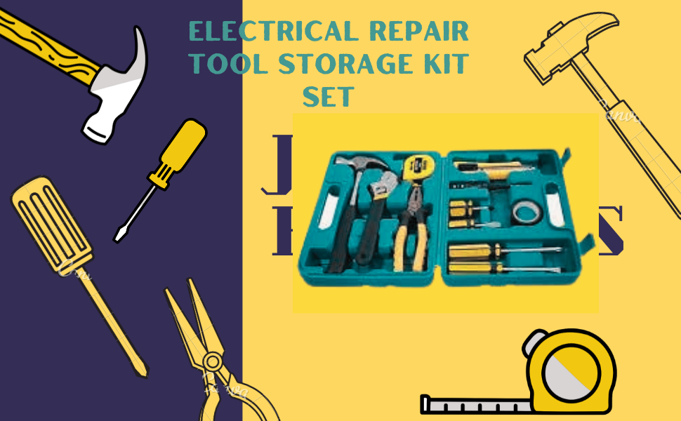 Magnova Store® 12 in 1 Home Tool Kit Set, Electrical Repair Tool Storage Kit Set for Emergency