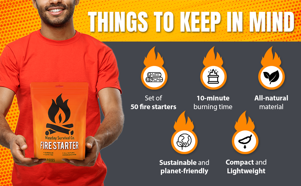 Mayday Survival Co. Fire Starter Fire Starters for Fireplace