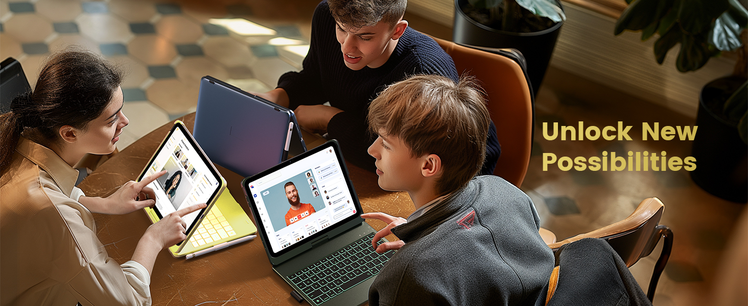 Funda transparente para iPad de décima generación con teclado