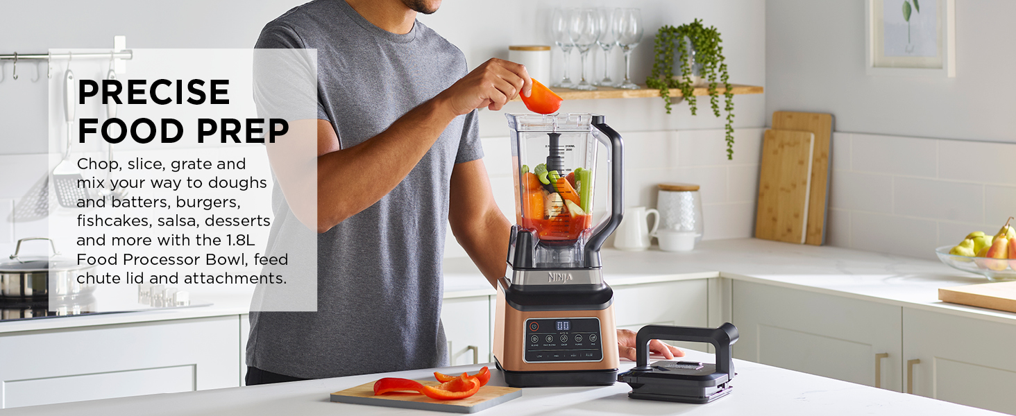 Ninja 3-in-1 Food Processor &amp; Blender [BN800UKDBCP]