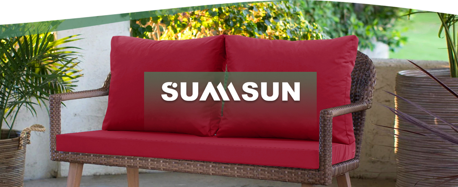 outdoor loveseat cushion set