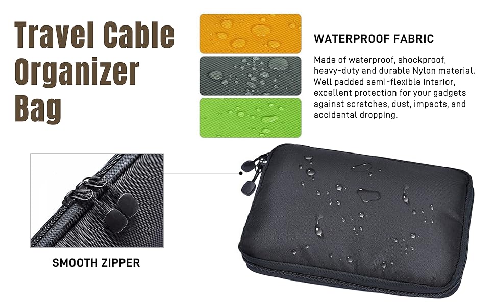 Electronics Accessories Organizer Bag, Cable Organiser Bag, Cable Storage, Gadget Bag