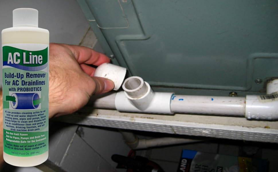 Drain AC Line Cleaner 2 Pack / 6 Month Supply Cleans HVAC drain lines, AC drain