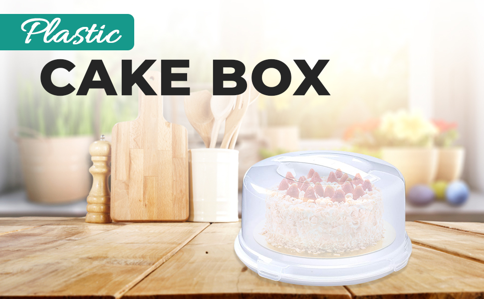 ACCURATE Plastic Cake Box, White (ROUND) Amazon.co.uk Home & Kitchen