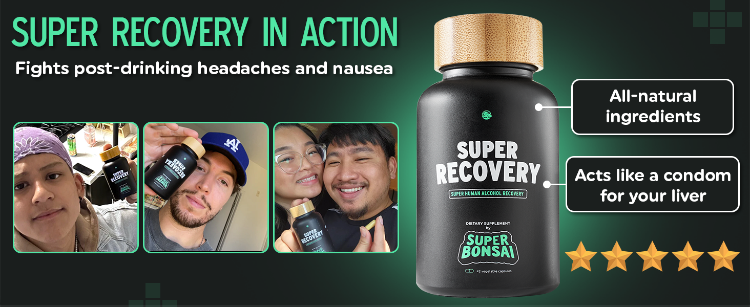 superbonsai super recovery alcohol support liver health supplement