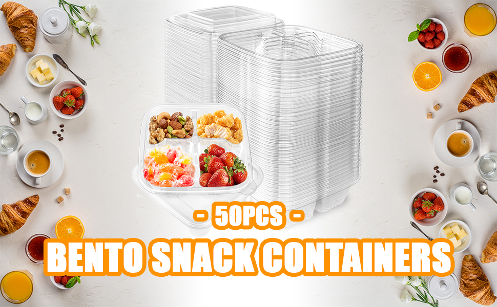4-compartment Snack Containers