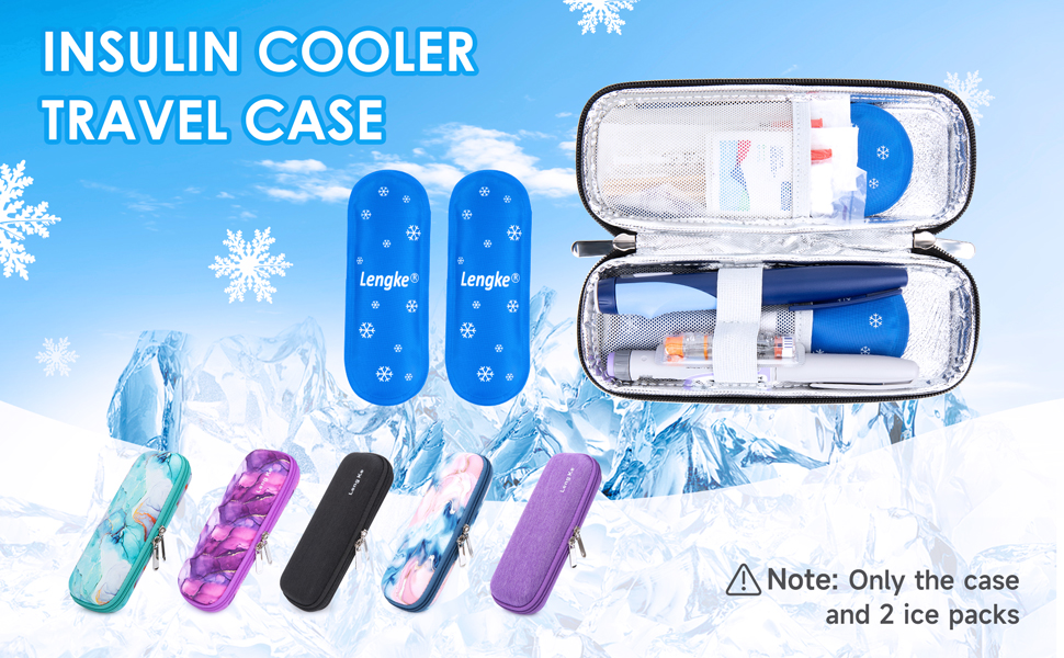 YOUSHARES Insulin Travel Pen Case with 2 Travel Ice Packs