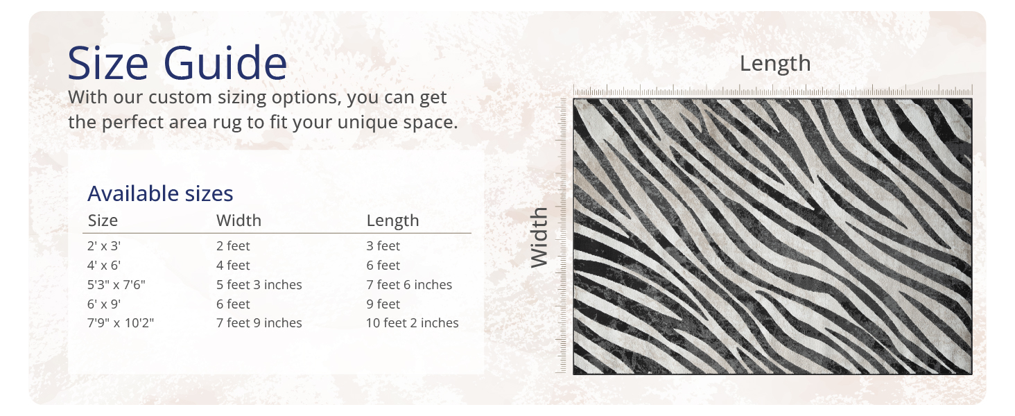 Abani Rugs Area Rug. Zebra Area Rug. Kid and pet friendly. Black and Cream Rug. Easy to Clean