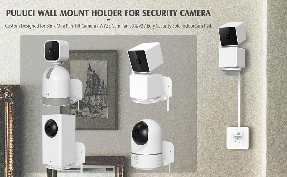 PUUUCI Wall Mount for Blink Mini PanTilt Camera/WYZE Cam