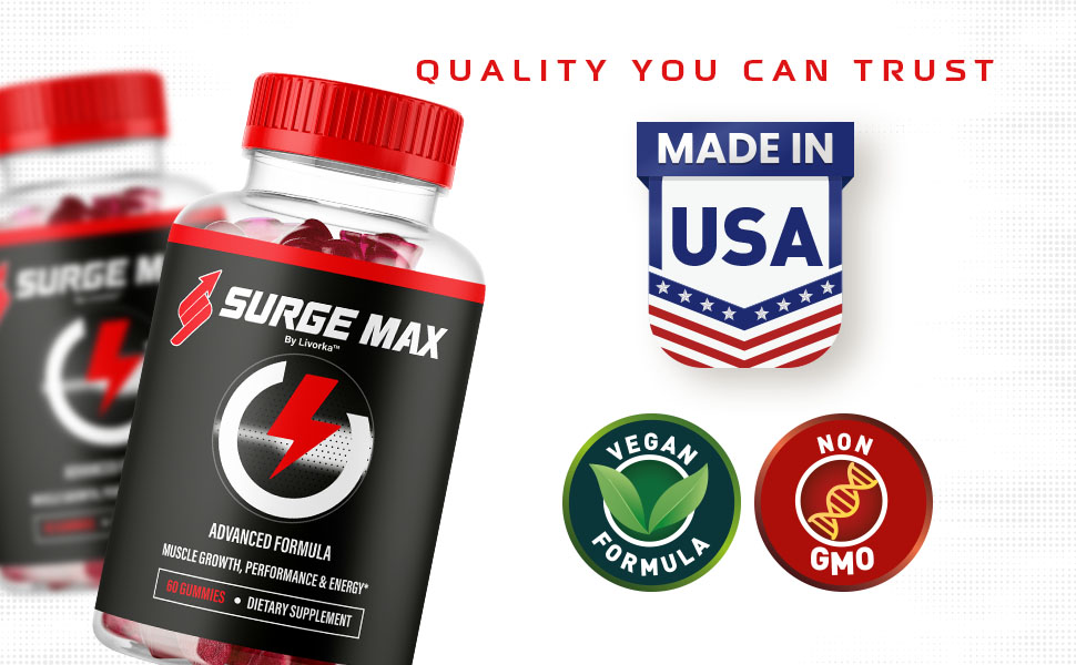 Amazon.com: (5 Pack) Surge Max Gummies - Official Surge Max for ...