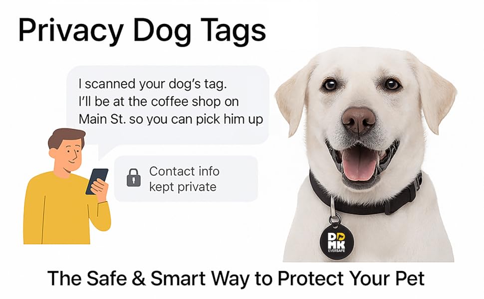 pet tag Super Durable & Waterproof Smart QR Technology No Subscriptions or Batteries Personalized