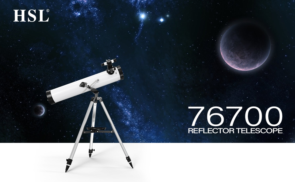 HSL Reflector Telescope,76mm Aperture 700mm Focal Length Astronomy
